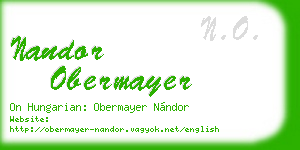 nandor obermayer business card